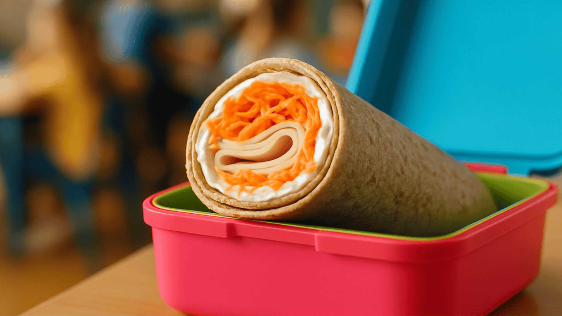 lancheira saudável com wrap feito com requeijão Litoral Laticínios
