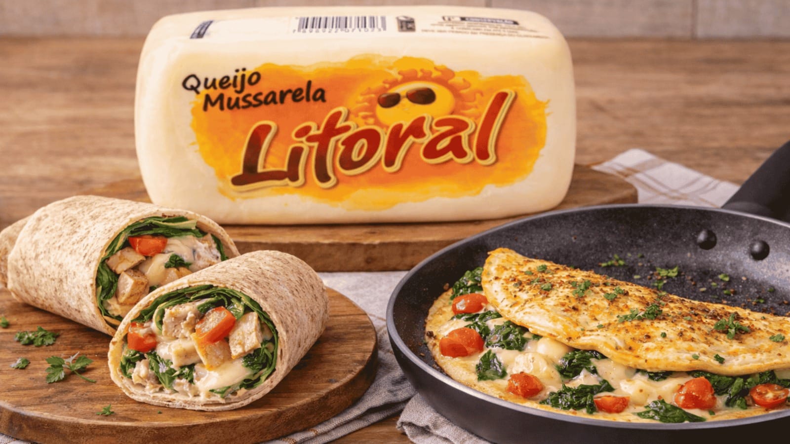 Fotos para o Blog Litoral Laticínios Mesa com lanches proteicos com queijo mussarela Litoral.