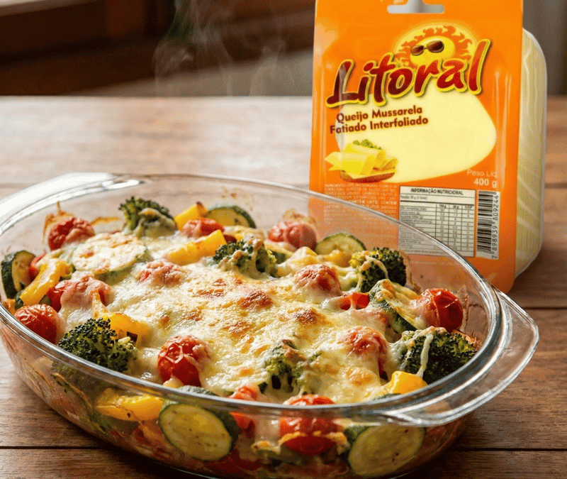 Legumes Gratinados com Mussarela
